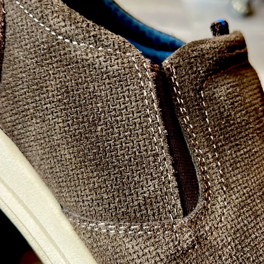 Nunn Bush Men’s Brown Core City Walk Slip-On Loafers - Suede Upper & Leather 12W